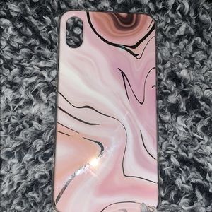 Pink marble iphone xs max case